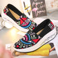 One-pedal Thick-soled Patchwork Canvas Shoes Casual Shoes Ethnic Wind Swaying Shoes Lazy Shoes Cloth Shoes Mother Shoes