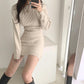 Spring and Autumn Backpack Hip Skirt Slimming Knit Bottoming Shirt Sexy Slim Female Dress