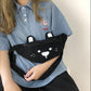 Korea Ins Cute Soft Sister Girl Heart-chested Bag Female Japanese Harajuku Cartoon Bear Student Waist Bag Childlike Small Bag