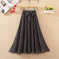 Women's High Waist Mid-length A-line Draping Ruffled Skirt Chiffon Fairy Dress Pleated Floral Skirt Summer