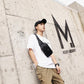 Casual Waist Bag Black Leather Rivet Chest Bag Mobile Phone Bag Outdoor Sports Shoulder Bag