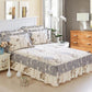 Three-piece Suit Korean Princess Style Cotton Bed Sheet Double Bed Cover Protector