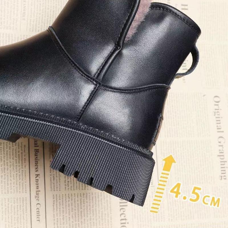Snow Boots Women Winter Short Boots Large Cotton Waterproof Non-slip Thickening Plus Velvet Bread Shoes Cotton Shoes