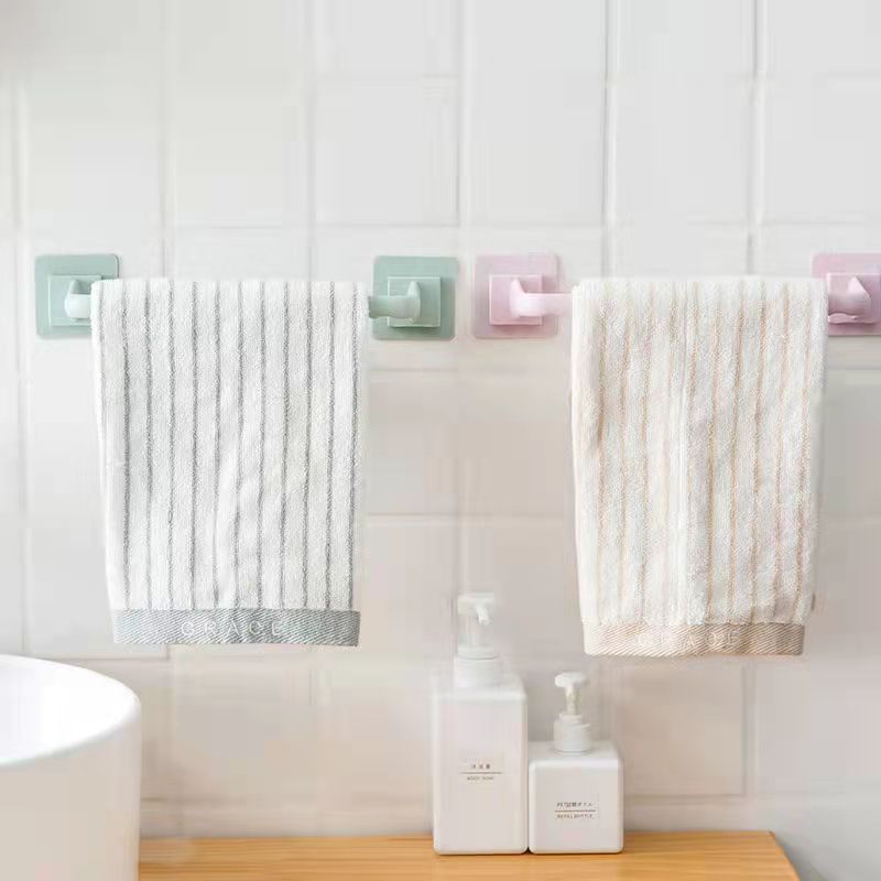 25/36cm Bathroom Towel Rack Bathroom Towel Rod Kitchen Towel Rack Paste Simple Hanging Slippers Rack PP Towel Holder 3 Color