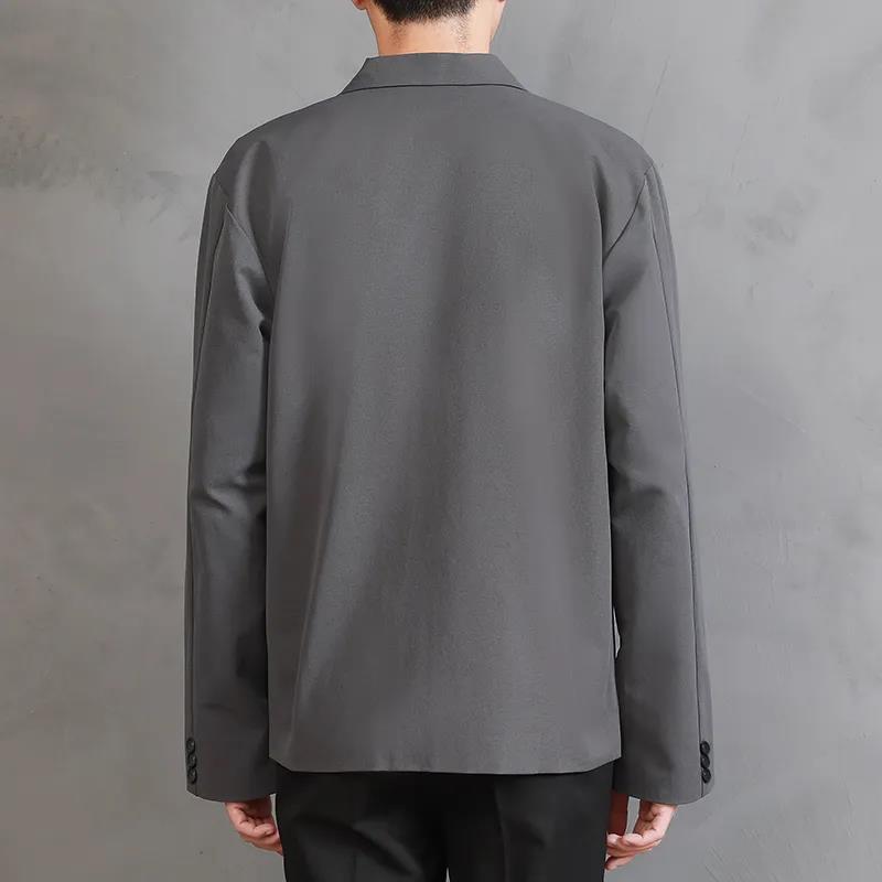 Men's Casual Top Loose Suit Jacket Short Suit Uniform Long-sleeved Warm Jacket Simple Design Temperament Handsome Jacket