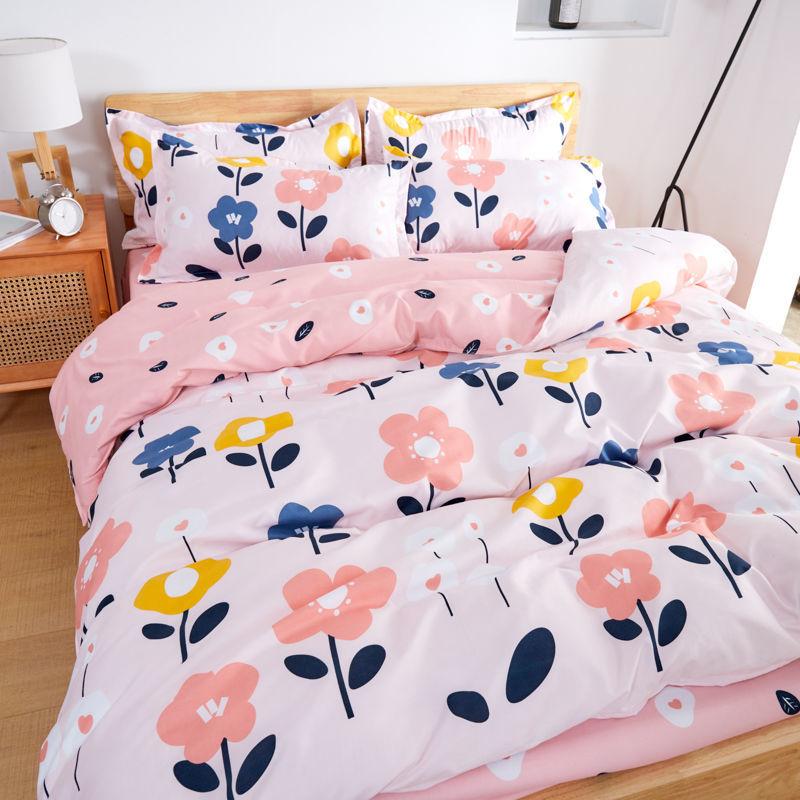 Cartoon Cat Bedding Set Animals Kids Bed Sets Girls Boys Home Textile Kids Girls Bedroom Decor Cover Pillowcase