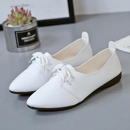 Spring and Autumn Women's Shoes Small White Shoes Women's Lace-up Non-slip Flat Casual Shoes