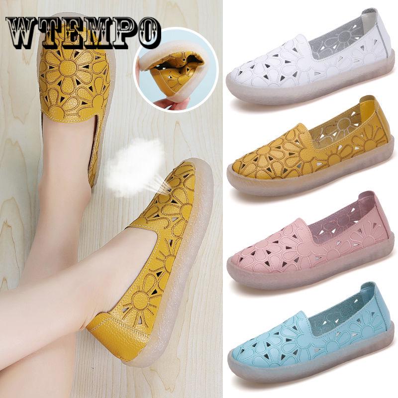 Women Ladies Casual Slip on Flat Sandals Shoes Solid Loafer Light Breathable and Not Stuffy
