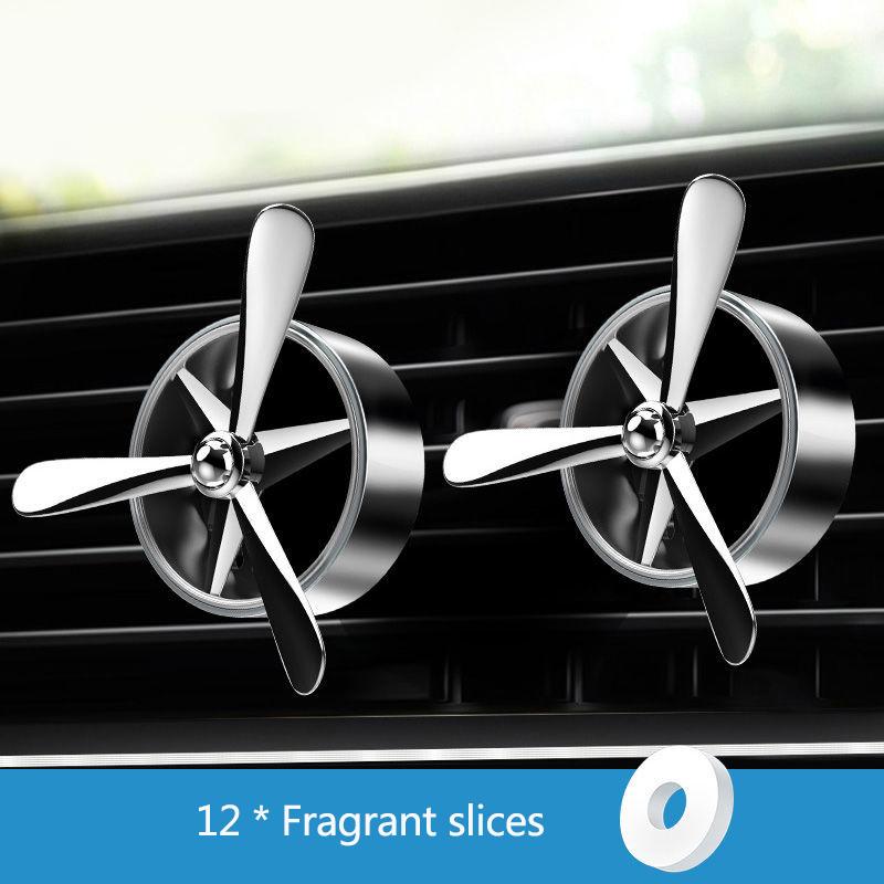 2pcs Car Air Outlet Aroma Diffuser Simulation Propeller Engine Decorative Air Conditioning Plug-in
