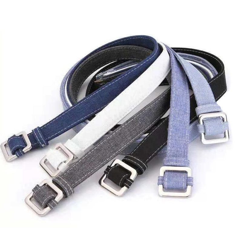 Belt Pants Belt Female Simple Wild Denim Youth Students Free Punching Woven Belts Casual