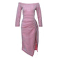 Women's Evening Dresses Off-the-shoulder Dresses Glittering and Sexy Slim-fit Party Dresses Asymmetrical Maxi Dresses