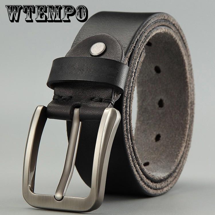 Belt For Men Cowskin Genuine Leather Personality Men belt High Quality Male Brown Strap Vintage