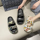 Women's Summer Thick-soled Slippers Cute Wear Out Non-slip Couples Beach Sandals and Slippers for Men's Flip-flops