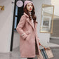 Fashion Noble Mid-length Women's Down Jacket Winter Plus Down Plus Down Thickening Warm White Duck Down Down Jacket