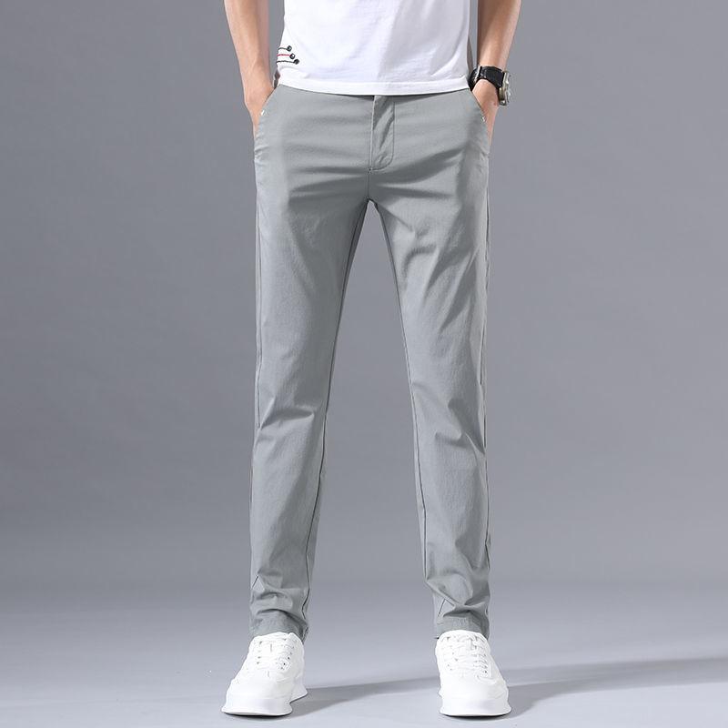 Spring Casual Pants Men's Slim Straight Trousers Youth All-match Men's Trousers