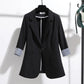 Women's Suit Jacket Slim Fit Drape Thin Sleeves Suit Jacket Elegant Design Ladies Work Wear Temperament Thin Casual Jacket