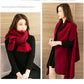 Can Be Worn Shawl Scarf Dual-use Female Imitation Cashmere Cloak Winter Thick Warmth Ladies Temperament Shawl Cloak