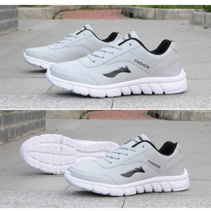 Sports shoes men's shoes leather waterproof running shoes new student shoes light casual tide shoes