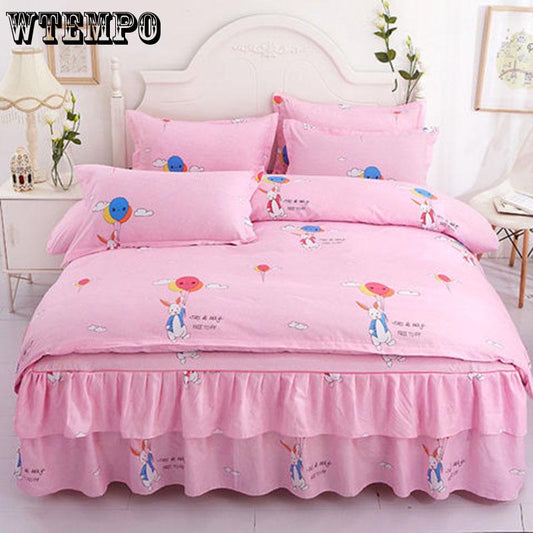 New Bedding Set Flower Double Flat Sheets  Bedspread Duvet Cover Comforter Adult Queen