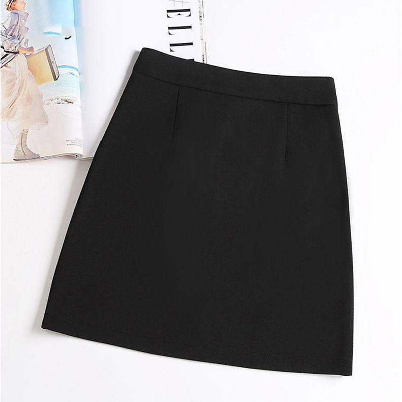 Sexy Tight A-line Women High Waist Hip Skirt Short Skirt Knee-length Zipper Elastic Waist Club Casual Home Office