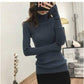 Pofulove Turtleneck pullover sweater long sleeves women's bottoming winter slim sweater jumpers