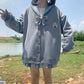 Autumn  Winter Button Cardigan Sweater Women Cute Embroidery Student Loose Coat Female College Style