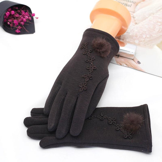 Cotton gloves Windproof gloves Winter Warm gloves Thick gloves Woman fashion gloves Plush