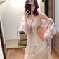 White Shirt Blouse Women Chemise Femme Blusas Women's Mesh Chiffon Clothing Summer Silk Shawl Cardigan