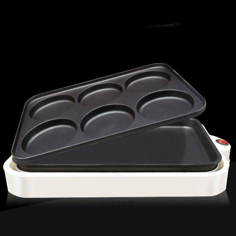 800W Electric Bakeware Frying Egg Machine Flat Bottom Frying Pan Kitchen Supplies Baking Pan for Family