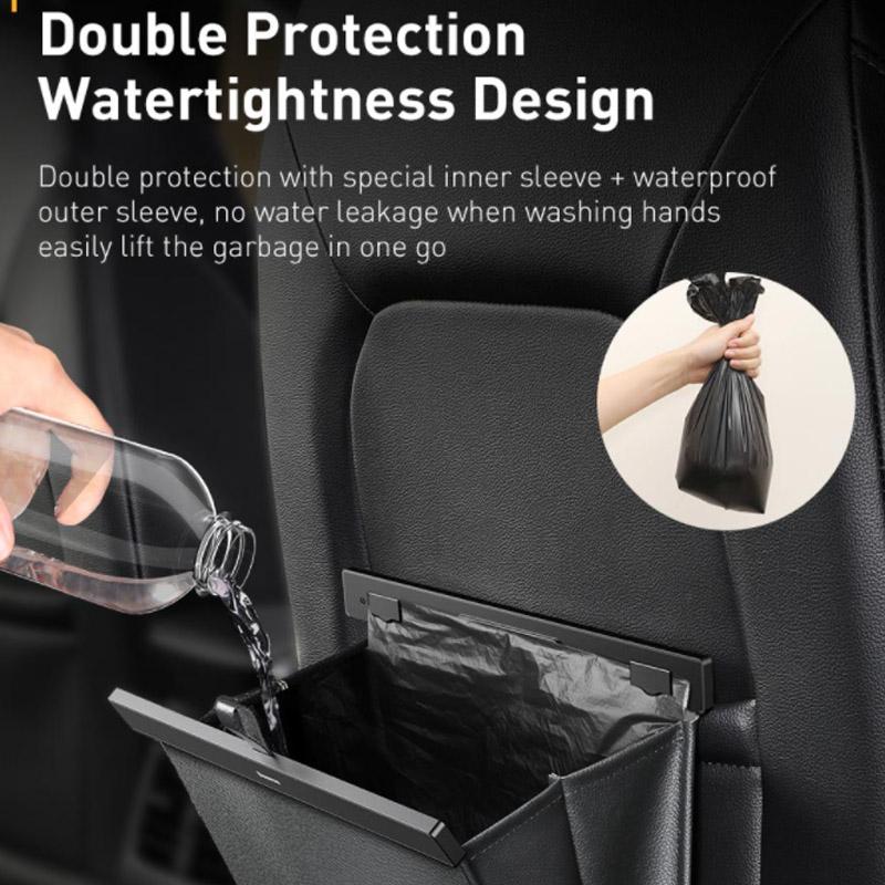 Car Trash Can Car Interior Rear Car Trash Pocket Storage Bag Car Auxiliary Supplies Large Space Car Trash Bag