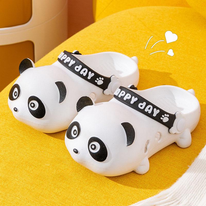 Kid Sandals and Slippers Summer Cartoon Panda 1-4 Years Old Children's Outdoor Slippers Boys and Girls Non-slip Slippers
