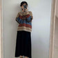 Women vintage Jacquard Knitted Sweater Ethnic Style Thick Warm Pullover Sweater coat Outer Wear Autumn Winter