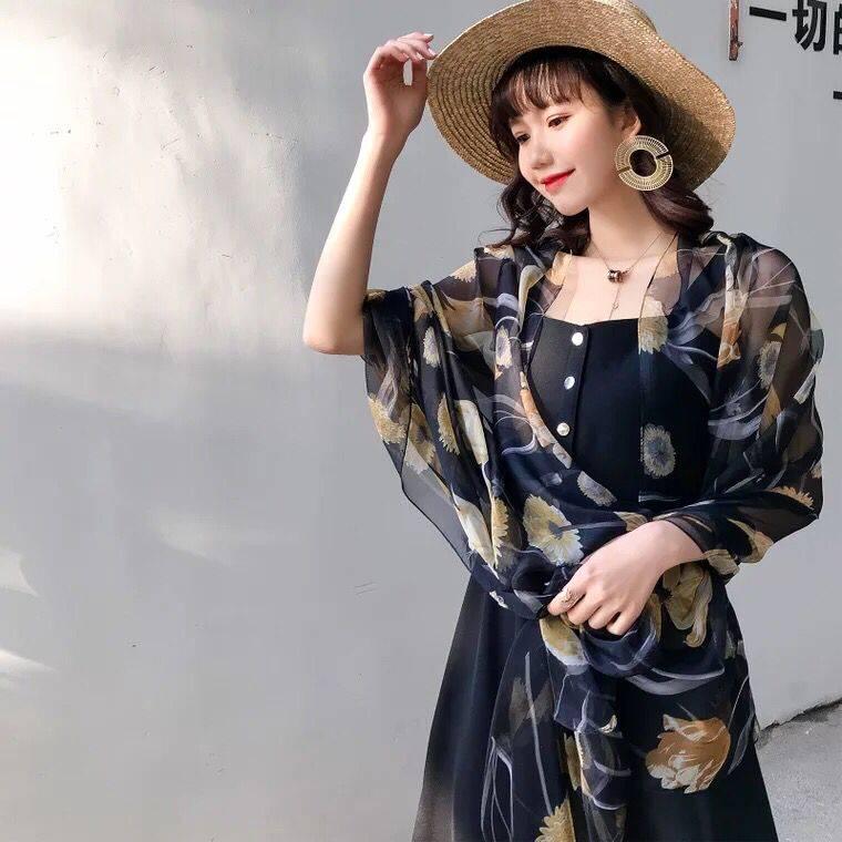 Scarves Women Thin Rural Style Sunscreen Scarf Summer Beach Shawl Wrap