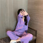 2pcs/set  Women's Knit Set Loose V-neck Knitted Cardigan Top and Loose Knit Wide Leg Pants 2 Piece Set Causul Outfits