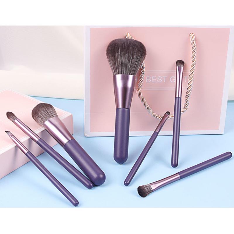 7pcs Professional Makeup Brush Set Soft Fur Beauty Highlighter Powder Foundation Concealer Multifunctional Cosmetic Tool