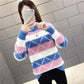 Non-shedding Semi-turtleneck Sweater To Keep Warm and Color Matching Mink Fleece Long-sleeved Knitted Bottoming Shirt