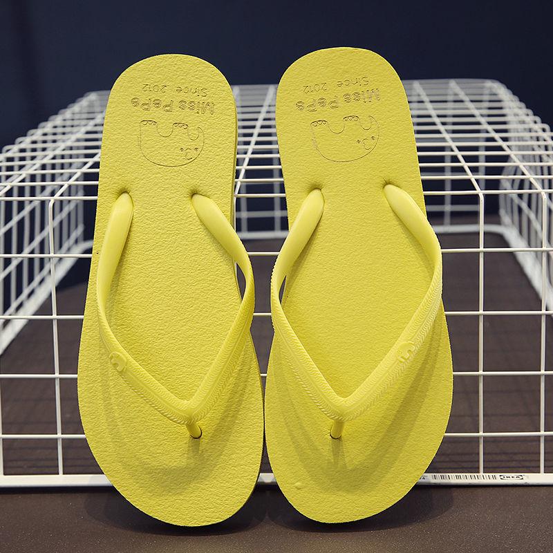 Summer Fashion Flip Flops Beach Slippers Non-slip Thick-soled Couple Splint Sandals