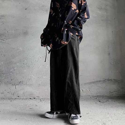 Spring and Summer Street Fashion Brand Straight Overalls Men's Trendy Leggings Loose Casual Pants