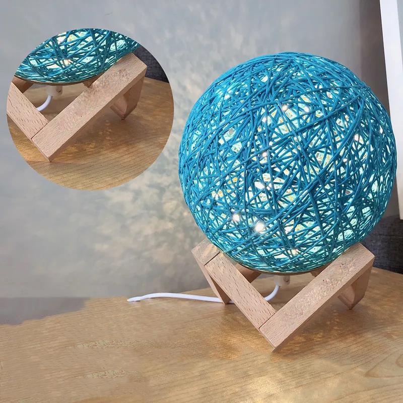 Creative Ball Table Lamp Bedroom Bedside Lamp Night Light Dream Romantic Girl Usb Lamp Sleep Lamp Warm Light Lamp