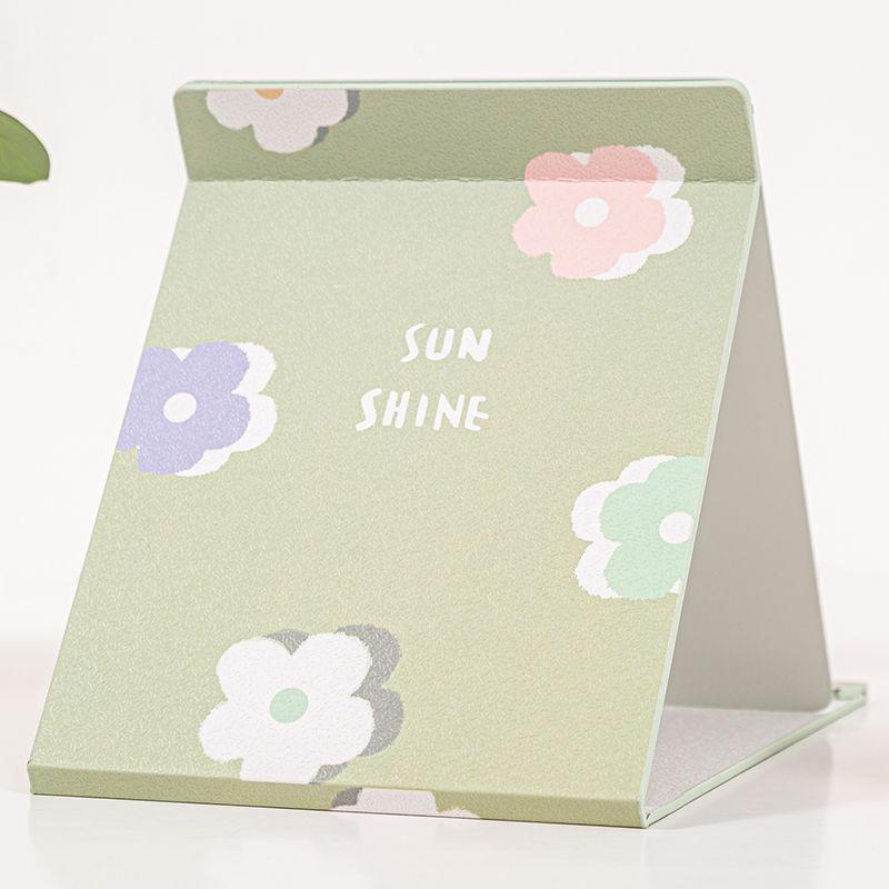 Paper Rectangular Makeup Mirror Folding and Portable HD Travel Bedroom Dressing Table