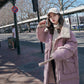 Cotton Jacket Female Ins Tide Winter Mid-length Korean Version of Loose Cotton Clothing Thickened Student Bread Clothing