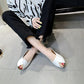 Fish Mouth Half Drag Muller Shoes Grandma Shoes Summer Lazy Solid Color Outer Wear Flat Sandals Ladies Flat Slippers