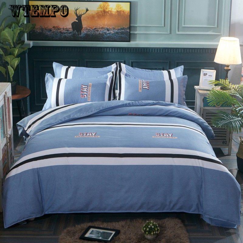 Sheet  Pillowcase   Duvet Cover  Stripe  Bedding Set  Modern  Bed Linens Bedclothes