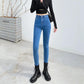 Plus Size Elastic Jeans Women's Skinny High Waist Slim Denim Trousers Spring and Summer Hip Lift Pencil Denim Pants