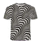 3D Swirl Print Shirt Summer Men T-shirt Personality Streetwear High Street Half Sleeve Tees Casual Breathable Pullover
