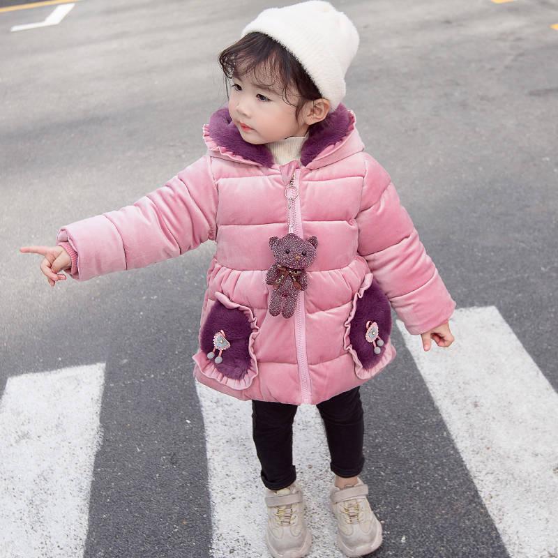 Warm Thickening Baby Girl Winter Jacket Children Outerwear Windproof Baby Girls Cute Coats