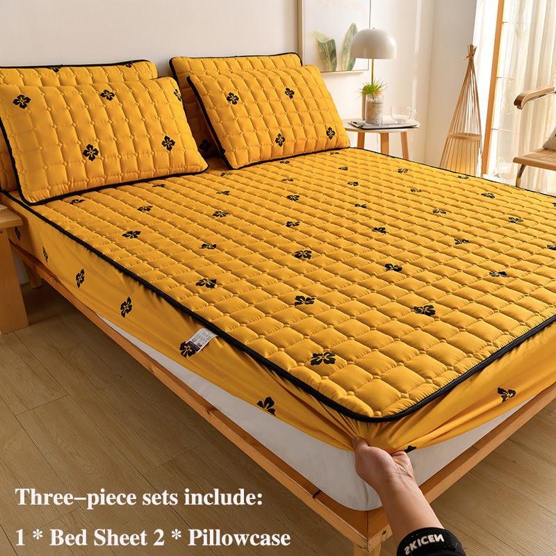 Bed Sheet Jacket Breathable Thickening Bed Cover Three Pieces of Meng Si Protection Cover Dust Cover All-inclusive Sheet List