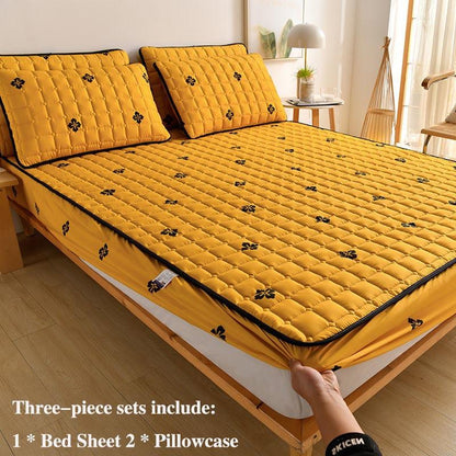 Bed Sheet Jacket Breathable Thickening Bed Cover Three Pieces of Meng Si Protection Cover Dust Cover All-inclusive Sheet List