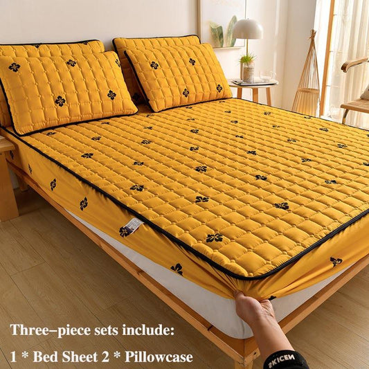 Bed Sheet Jacket Breathable Thickening Bed Cover Three Pieces of Meng Si Protection Cover Dust Cover All-inclusive Sheet List