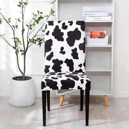 2pcs Elastic Chair Cover Fabric Simple Home Dining Chair Cushion Cover Stool Back Dining Table Hotel One-piece Chair Cover